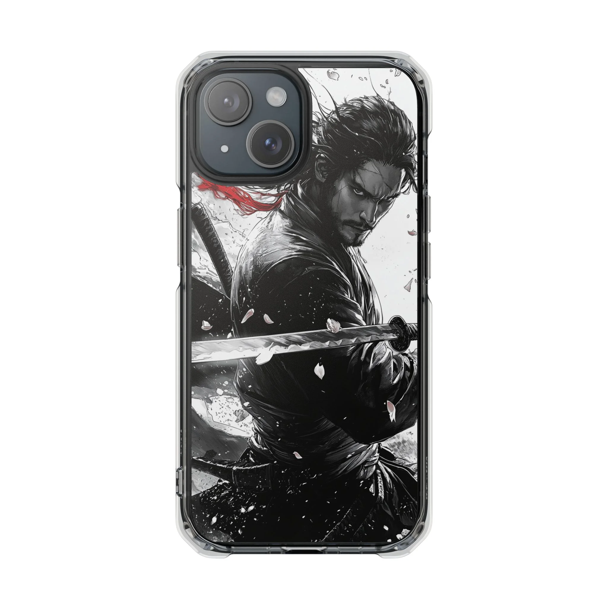 Crimson Wind Samurai phone case design - Artistic